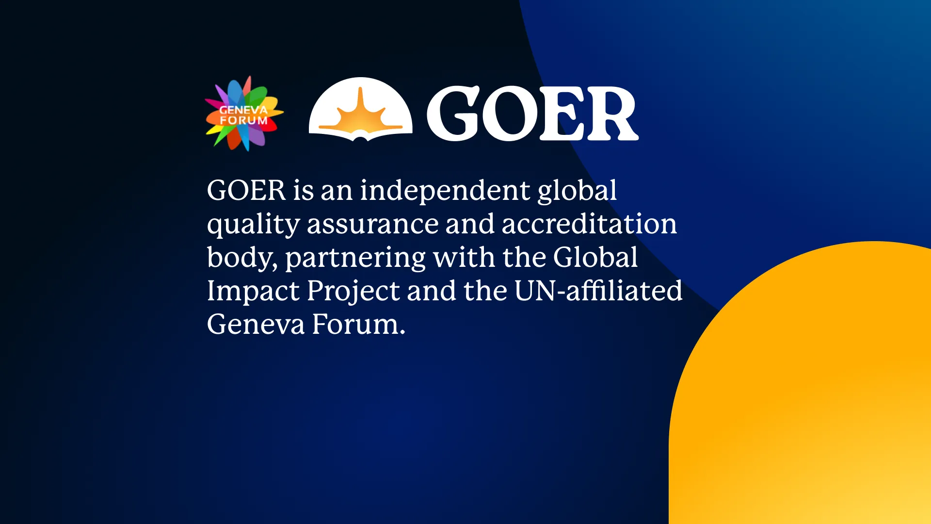 GOER at the Geneva Forum 2026